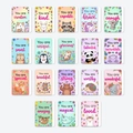 Collection of 18 affirmation cards with cute animal illustrations and positive phrases - Cartoon Animal Affirmation Set (RXHB0002)