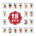 Set di 18 carte motivazionali per bambini con parole di affermazione positiva in inglese - 18 Design Diversi (RXHB0057)