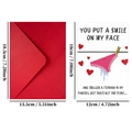Carte de vœux humoristique pour adultes avec enveloppe rouge et dimensions précises - Style d'Illustration Humoristique (T020401074)