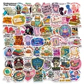 Variety pack of pink bookworm stickers featuring reading skeletons and cute cats - Pink Bookworm Set 1 (T01043245)