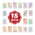 Set of 18 watercolor floral motivational cards with positive quotes for gift giving - Motivational Cards (RXHB0104)