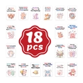 Lot de 18 cartes animalières motivantes aux motifs colorés et citations positives - Style de Citations de Motivation Animaux (RXHB0111)