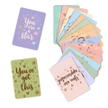 Macro detail of multi-color positive affirmation cards with rounded edges and star patterns - 18 Pieces/Pack (RXHB0113) / 18 Sheets