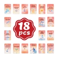 Set van 18 aquarel inspiratiekaarten met motiverende teksten voor bureaudecoratie - Set van Achttien Stuks (RXHB0154)