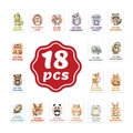 Set di 18 carte educative con animali ad acquerello per imparare le emozioni in tedesco - Stile Emozione Animale (RXHB0157)