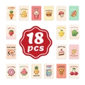 Lot de 18 cartes mignonnes avec illustrations d'aliments et jeux de mots créatifs - Série de Jeux de Mots sur la Nourriture en Dessin Animé (RXHB0112)