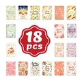Set di 18 biglietti d'auguri colorati con varie illustrazioni artistiche portafortuna - Stile Acquerello Dipinto a Mano (RXHB0056)
