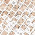 Close-up of inspirational Bible verse cards with vintage floral designs on thick paper - Colorful
