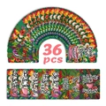 Detailed set of 36 floral motivational cards featuring colorful coffee cups and quotes - Motivational Tea Cup Series (RXHB0025)