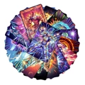 Mythological American football collectible cards with vibrant superhero art and rounded edges - Mythology Visual Theme