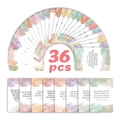 Set of 36 watercolor inspirational quote cards for women's daily self-motivation - Watercolor Inspirational Quotes (RXHA0068) / 36 Sheets
