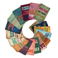 Set of vintage-style inspirational cards with positive English quotes and aged texture - Vintage Motivational Cards Set (RXHA0051)