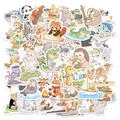 Cute cartoon animal stickers pack featuring various creative anthropomorphic animal designs - Animal Sticker Variety (T01043189)