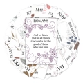 Bible verse prayer card set with purple floral patterns on white cardstock - Botanical Scripture Purple Style (RXHA0044)
