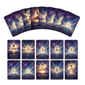 Starry sky meditation cards with gold star patterns and inspirational English text - Starry Sky Meditation Style (RXHA0029)