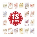 Set di 18 cartoline floreali con citazioni e acquerelli per decorazioni a parete e tavolo - Stile Illustrazione Floreale E Citazione Inglese (RXHB0121)