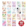 Set of 18 minimalist stick figure Valentine cards with romantic watercolor designs - Minimalist Hand-drawn Couple Style (RXHA0040)