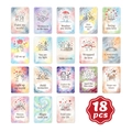 Set of 18 watercolor stickman couple cards for Valentine anniversary romantic gifts - Romantic Interaction Scene Style (RXHA0042)