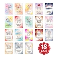 Set of 18 romantic watercolor matchstick man cards for couple anniversary gifts - Warm Healing Picture Style (RXHA0043)