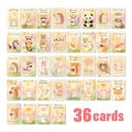 Set of 36 watercolor animal affirmation cards with motivational English quotes - Watercolor Animal Style (RXHB0178)