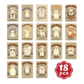 Set di 18 simpatiche cartoline di animali con citazioni motivazionali in inglese - Rxhb0119