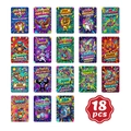 Set of 18 vibrant neon animal pop art postcards with motivational quotes - Inspirational Animals