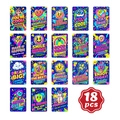 Set of 18 motivational vintage pop art cards with colorful cartoon designs and quotes - Positive Energy