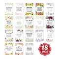 18 piezas tarjetas de oración florales citas motivacionales inspiradoras para regalos decorativos - Tarjeta de Texto de Oración (RXHA0046) / 18 Piezas/Paquete