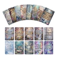 Cartas oráculo estilo Monet con citas inspiradoras y arte de bosques encantados - Estilo de Fantasía de Unicornio (RXHA0037)