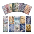 Artistic Monet-style nature landscape cards with positive English quotes and floral designs - Rxha0039