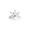 Orecchino a lobo fiore in argento 925 con zirconi marquise e finitura lucida - Loto Marquise (#32) / Pezzo Singolo / Oro bianco