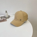 Khaki ponytail sun hat with metal KT logo, waterproof breathable summer baseball cap - 56-60cm (Adjustable) / Khaki