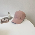 Pink quick-dry ponytail baseball cap with a circular metal logo for outdoor sun protection - 56-60cm (Adjustable) / Pink