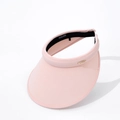 Light pink ice silk sun visor hat with gold metal plaque and breathable sweatband - 55-60cm (Adjustable) / Pink