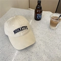 Gorra de béisbol de algodón beige con bordado NOONATIVE azul marino de estilo ancho - Beige