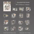 Vintage αυτοκόλλητα PET για scrapbooking θέμα Rusty Memory με μοτίβα πεταλούδας - Σκουριασμένες Αναμνήσεις
