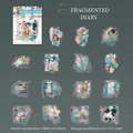 Vintage art PET stickers set in Boundless Blue theme for journaling and collage - Infinite Blue Trace