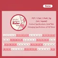 Retro-style Sona PET tape with ruler design in red and pink for journal DIY decoration - Sona