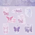 Retro butterfly theme vellum stickers for DIY scrapbooking with vintage map patterns - Butterfly Rising (Butterfly Theme)