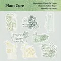 Retro botanical vellum stickers with vintage floral patterns for DIY scrapbooking - Plant Core (Botanical Illustrations)