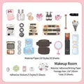 Pack de pegatinas tema cosméticos con dibujos de labiales y perfumes - Vestidor