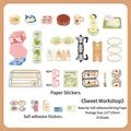 Pack de pegatinas tema postres con 25 hojas de papel creativo para scrapbook DIY - Taller Dulce