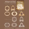 Vintage Whispering Time stickers, 20-delige set van PET en karton voor DIY-journaling - Fluisterende Tijd