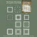 Vintage frame stickerpakket met 20 stuks kant- en bloempatronen voor scrapbooking - Kader Notities