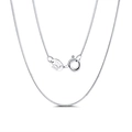 Macro shot of 0.75mm S925 sterling silver snake chain with Italy 925 hallmarks - 0.75mm Octagonal Snake Chain / 45cm / Silver