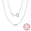 Halskette aus S925 Sterlingsilber 0,75 mm achteckige Schlangenkette mit Punze - Achteckige Schlangenkette / 0.75mm/50cm