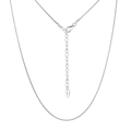 Polished S925 sterling silver snake bone chain necklace with lobster clasp and extender - 0.8mm Silver Round Snake Chain 35+5cm