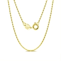 Elegante collar de cadena de plata esterlina S925 chapado en oro para mujer bambú - EU 40 / Oro de 14K