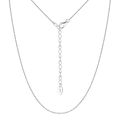 Collana a catena snake in argento sterling S925 con chiusura a moschettone regolabile - Argento