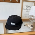 Quick-dry five-panel camper hat with mountain magic club patch in retro black nylon - 56-58cm / Black